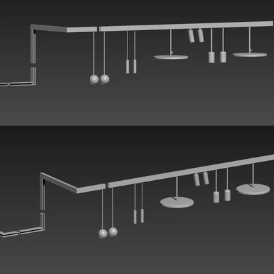 Custom Suspensions Modules Ceiling Track Light 03 — Ver 2