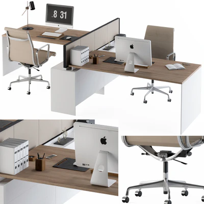 Office Set White and Cream — Ver 2