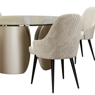 Ludwig chair and table Petalo 72 round by Reflex — Ver 3