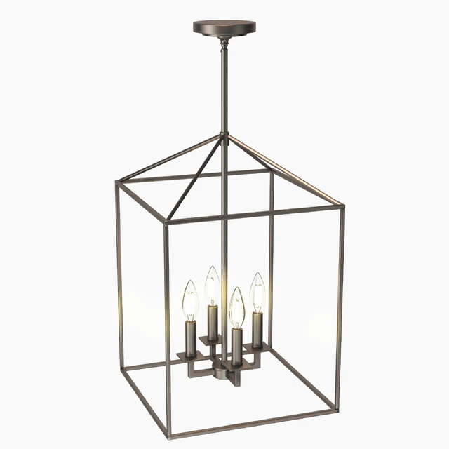 Ellis 4 - Light Lantern Rectangle Chandelier — Скачать