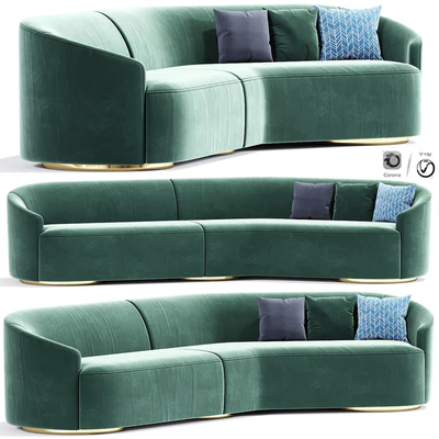 Vladimir Kagan Long Curve Sofa — Вид 1