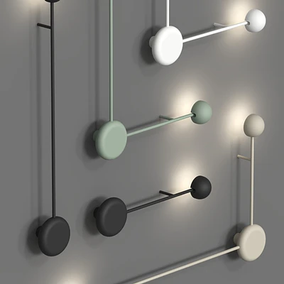 Wall Vibia Pin lamps (4 colors, 4 options of placement). — Ver 3