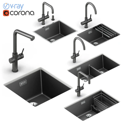 Set of kitchen sinks Blanko Subline 1 — Ver 1