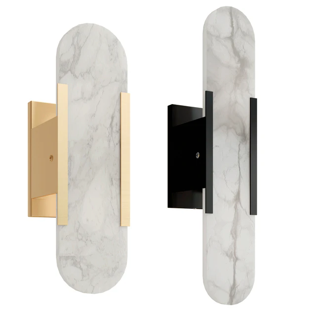 Geometric Harmony Alabaster Wall Lamp — Descargar