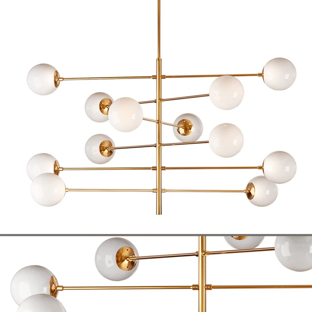 Brass globe chandelier eichholtz tortora — Descargar