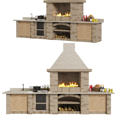 Brick  barbecue — Вид 4