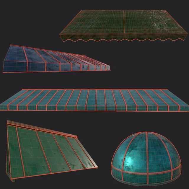 Awning set kitbash vol.10 — Descargar