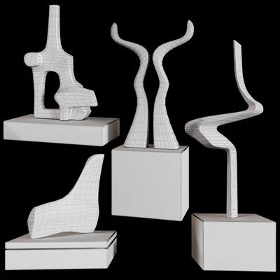 Abstract Sculptures set by Burlini Varga — Ver 2