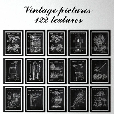 Pictures of vintage style. 122 texture. — Ver 1