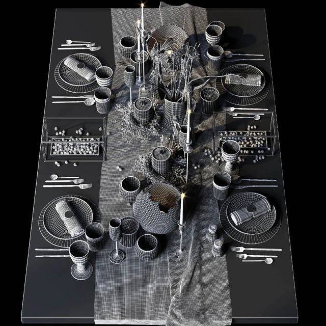 Luxury table setting   wreath — Descargar
