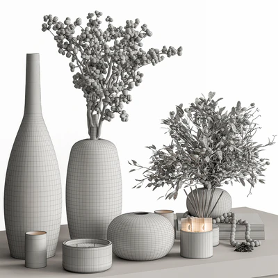 Vase and Plant Decorative Set 141 — Ver 3