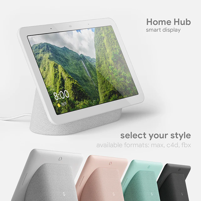 Google Home Hub 4 colors — Descargar