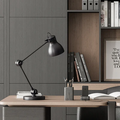 Home Office Desk and Library Gray Set - Office Furniture 286 — Вид 5