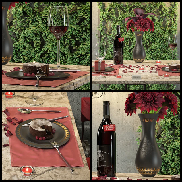 Romantic Dinner Table Outdoor — Скачать