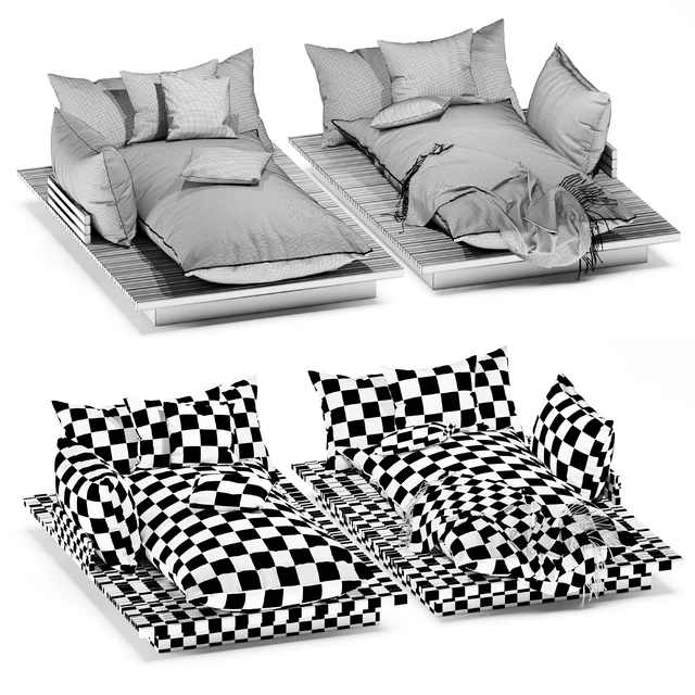 Minotti outdoor bed — Скачать
