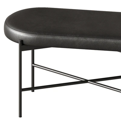 Pottery Barn Maison Leather Backless Bench — Ver 3