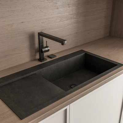 Kitchen Modern - White and Wood with Island 58 — Ver 4