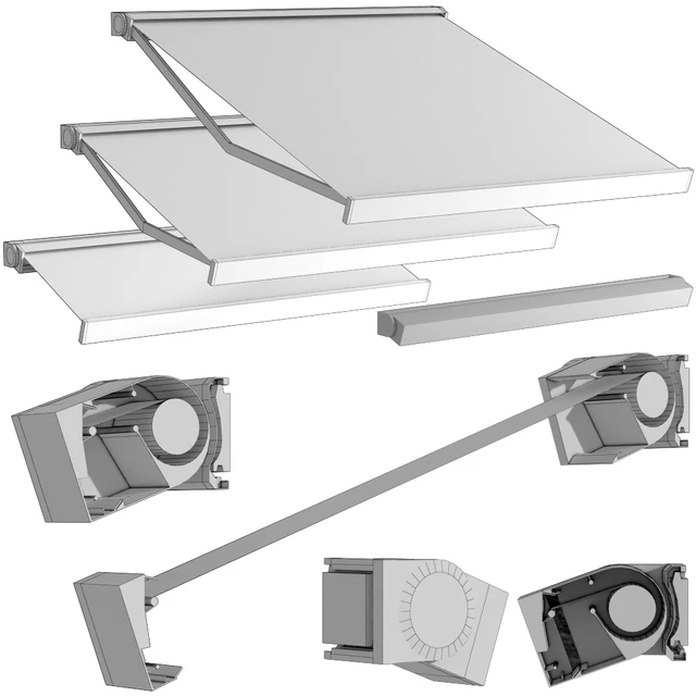 Sliding outdoor awning sun canopy — Descargar