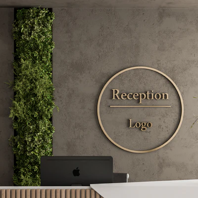 Reception Desk and Wall Decoration - Set 08 — Вид 5