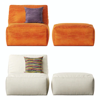 Bean bag chair with pouf Pianca Eden — Ver 2