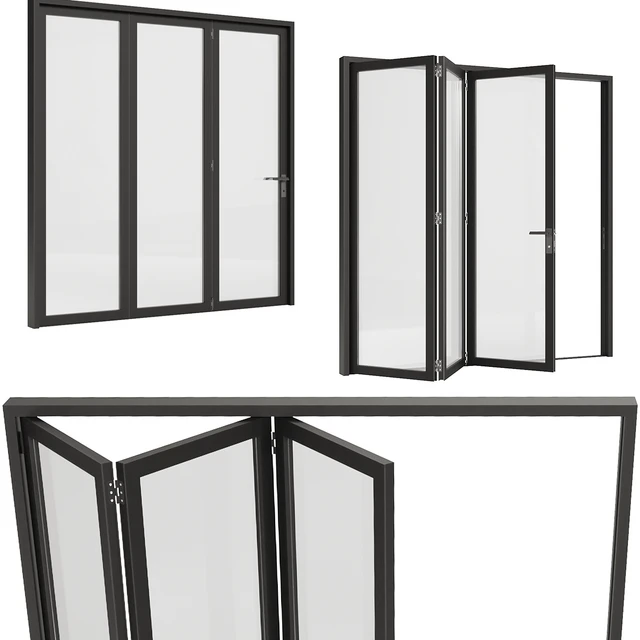 Folding sliding metal doors windows. — Descargar