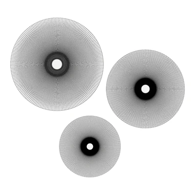 Настенное панно CosmoLiving By Cosmopolitan Wood Contemporary Wall Decor - Set Of 3 - Gold - 24" X 24" Настенный декор — Вид 2