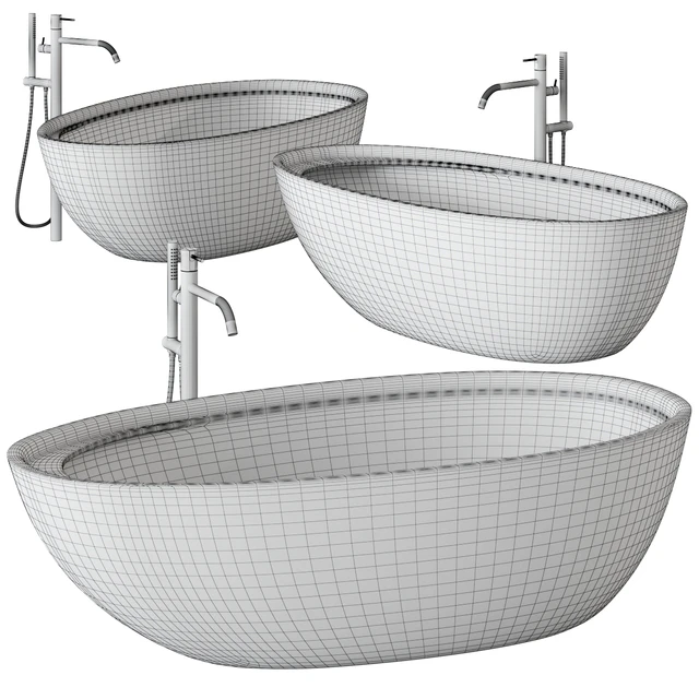 Eclipse Carrara Marble Bathtub by Antonio Lupi Design Washbasin — Скачать