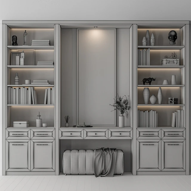 Hallway 34 - Classic Black and Wood Entrance — Descargar