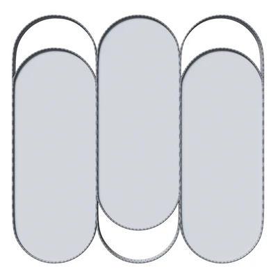 Triple mirror in brass, Alama La Redoute — Ver 3
