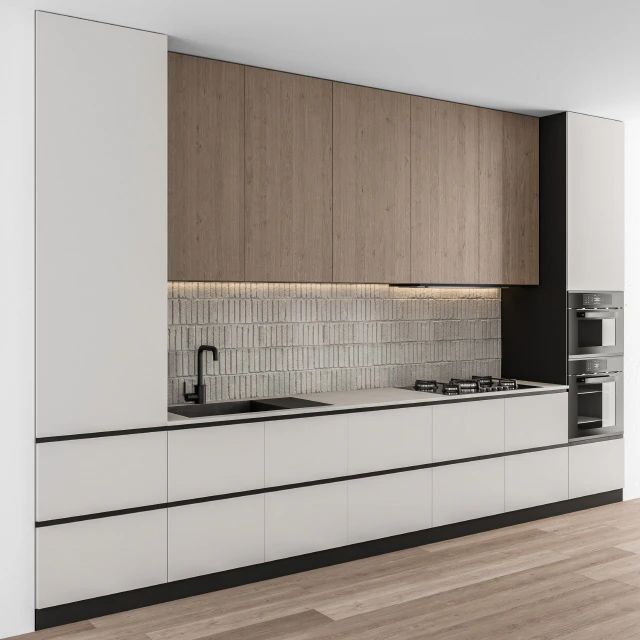 Kitchen Modern - White and Wood 55 — Скачать