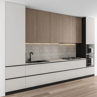 Kitchen Modern - White and Wood 55 — Вид 6