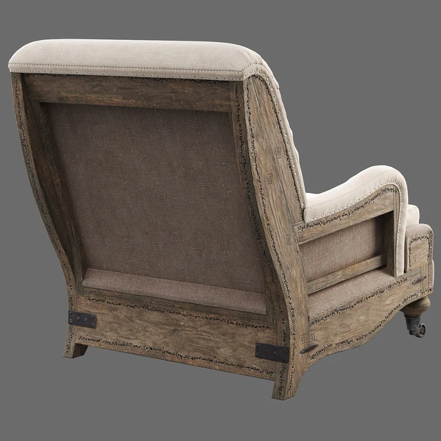 RH Deconstructed English Roll Armchair — Скачать