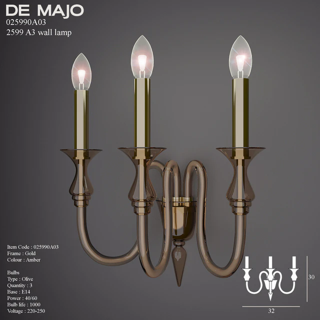 De majo2599A3 wall lamp — Скачать
