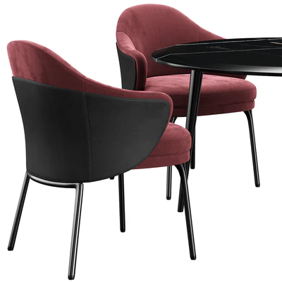 BELSIZE SMALL Table Minotti angie dining Chair — Ver 4
