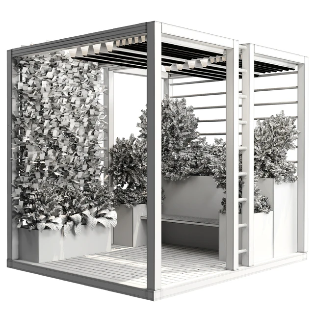 Landscape Furniture with Pergola and Roof garden 01 — Скачать