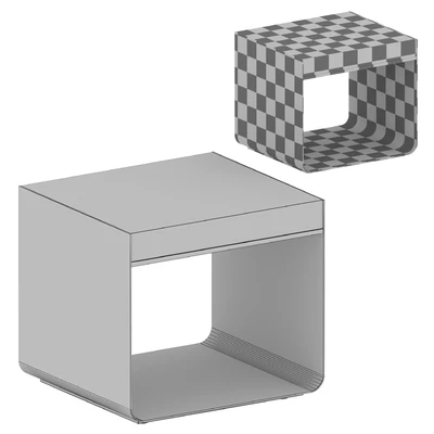 Dexter Concrete Top End Table (Crate and Barrel) — Ver 4