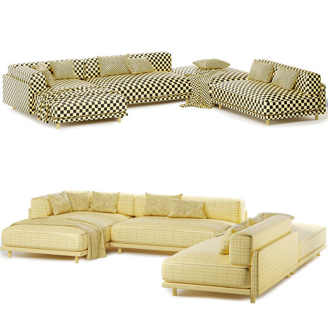Sunday J Sectional Sofa with Chaise — Скачать