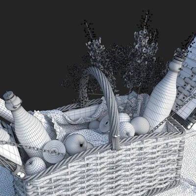 Provence style picnic basket — Ver 3