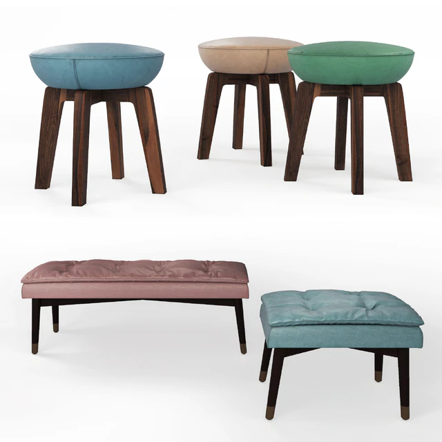 Olivia and Tommi poufs, Black Tie — Скачать
