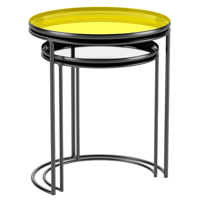 Set of 2 round coffee tables Tivara — Descargar