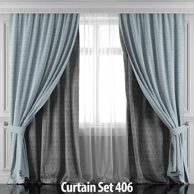 Curtains with window and moldings 402-407 — View 7