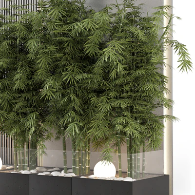 Indoor Wall  Bamboo Garden in Concrete Base - Set 1529 — Вид 4
