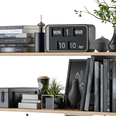 Decorative Set on Shelves — Ver 5