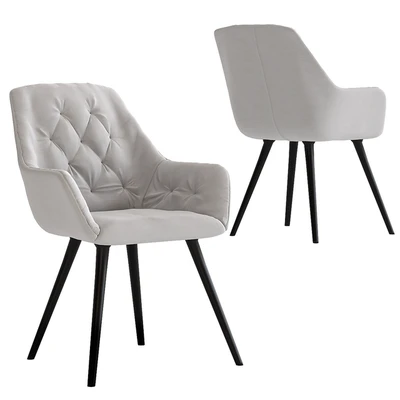 Chair with Armrest Kira Gray — Ver 2