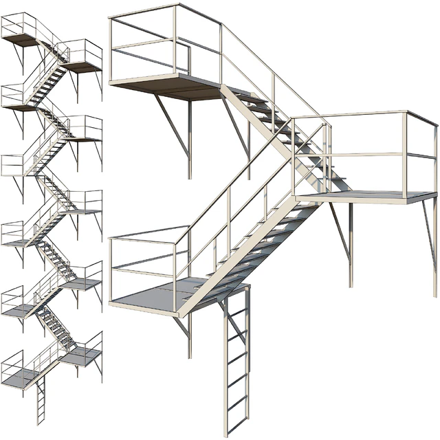 Outdoor Fire Ladder (Low poly) — Download
