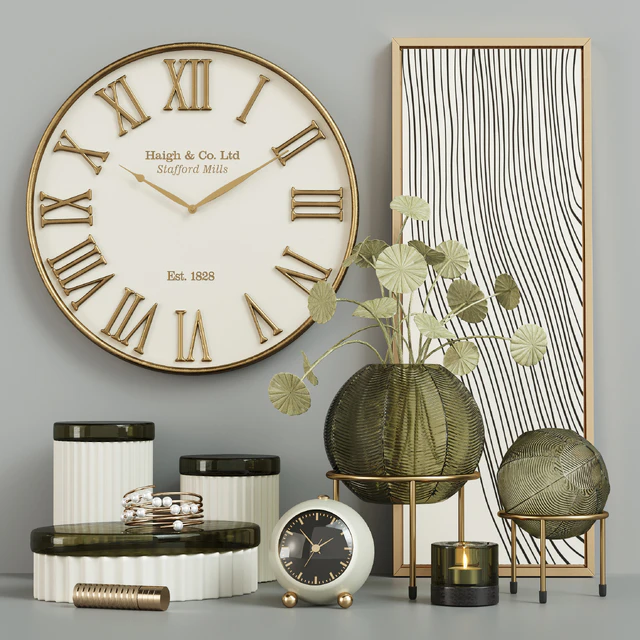 Green Round Vase Decorative Set — Descargar