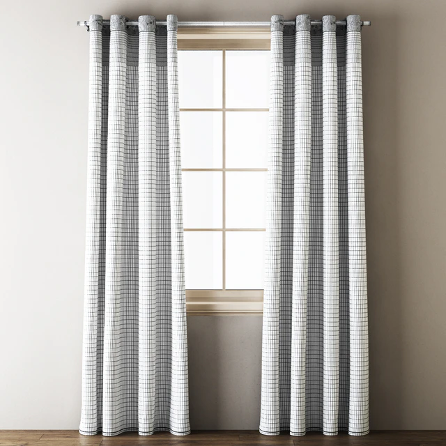 Floral Embroidered Linen Eyelet Curtains — Descargar