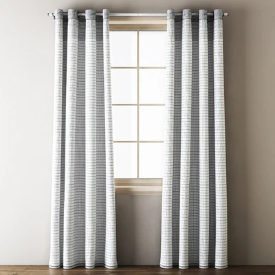 Floral Embroidered Linen Eyelet Curtains — Ver 4