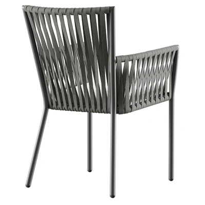 Outdoor garden wicker woven dining set Skyline design Bowline — Ver 4