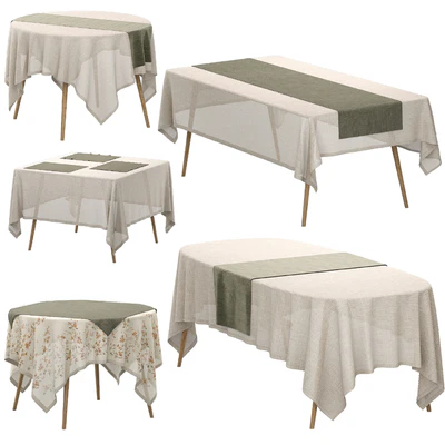 Set of linen tablecloths — Ver 4